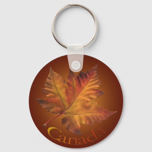 Kanada Souvenir Key Chain Gold Chrome Maple Leaf Schlüsselanhänger (Vorderseite)
