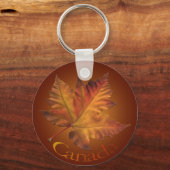Kanada Souvenir Key Chain Gold Chrome Maple Leaf Schlüsselanhänger (Vorderseite)