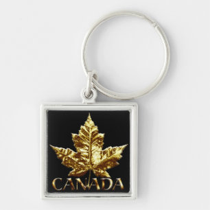 Kanada Souvenir Key Chain Gold Chrome Maple Leaf Schlüsselanhänger