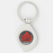 Kanada Souvenir Key Chain White Maple Leaf Geschen Schlüsselanhänger (Vorderseite)