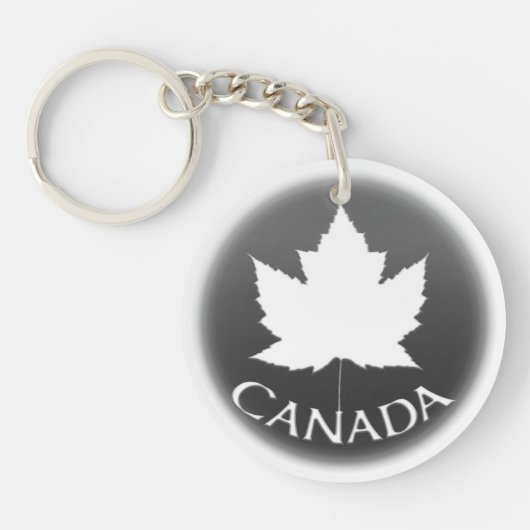 Kanada Souvenir Key Chain White Maple Leaf Schlüsselanhänger (Vorderseite)