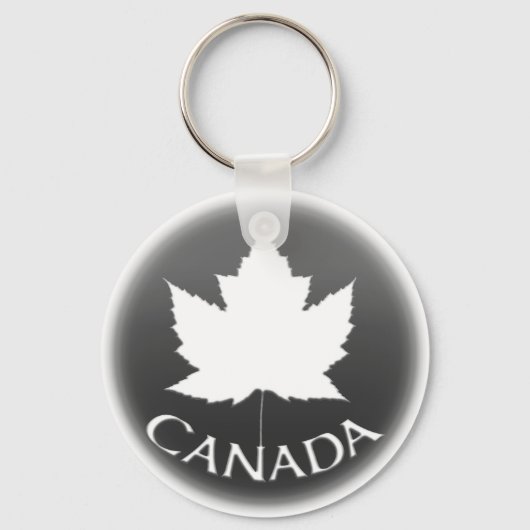 Kanada Souvenir Key Chain White Maple Leaf Schlüsselanhänger (Vorderseite)