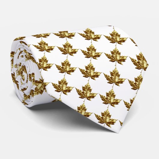Kanada Souvenir Krawatte Fun Gold Canada Maple Lea (Gerollt)