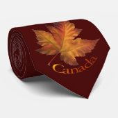 Kanada Souvenir Krawatte Fun Gold Canada Maple Lea (Gerollt)