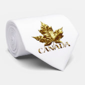Kanada Souvenir Krawatte Fun Gold Canada Maple Lea (Gerollt)