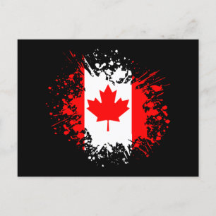 Kanada Souvenir Sehenswürdigkeit, White North Flag Postkarte