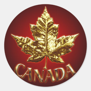 Kanada Souvenir Stickers Gold Maple Leaf Stickers