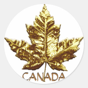 Kanada Souvenir Stickers Gold Maple Leaf Stickers