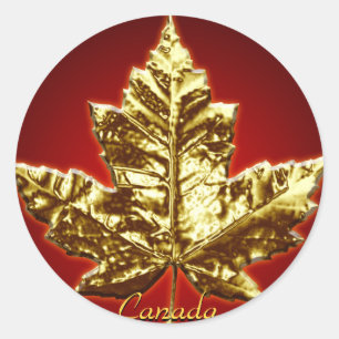 Kanada Souvenir Stickers Gold Maple Leaf Stickers