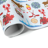 Kanada Spaß Geschenkpapier (Rolleneckpunkt)