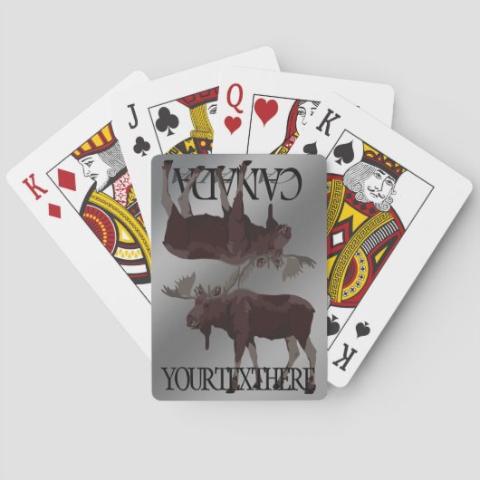 Kanada Spielen Karten Custom Canada Moose Cards Spielkarten (Rückseite)