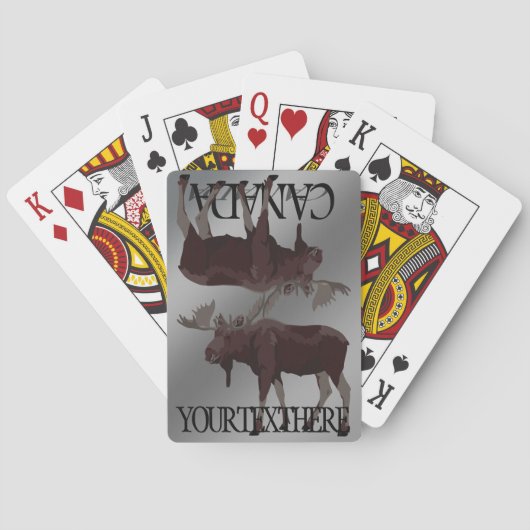 Kanada Spielen Karten Custom Canada Moose Cards Spielkarten (Rückseite)