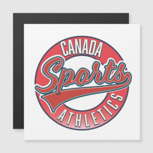Kanada Sport Athletic rotes Logo Magnetkarte