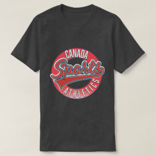 Kanada Sports Athletic rotes Logo T-Shirt