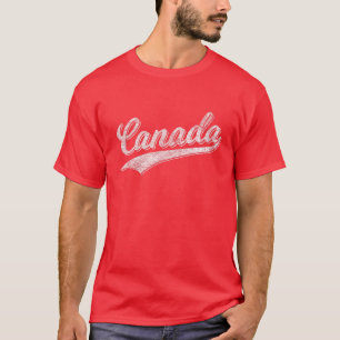 KANADA SPORTSCHRIFT KURSAIV RETRO VINTAGE SWOOSH T-Shirt