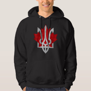 Kanada steht mit der Ukraine-Wappen-Ahornkapsel Hoodie