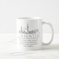Kanada Stilisierte Skyline | Kundenspezifischer Sl