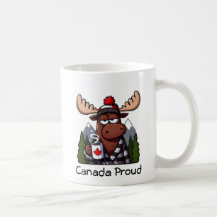 Kanada Stolz Moose trinken eine Tasse Kaffee