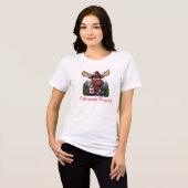 Kanada Stolz Moose trinken eine Tasse Kaffee Tri-Blend Shirt (Vorderseite voll)