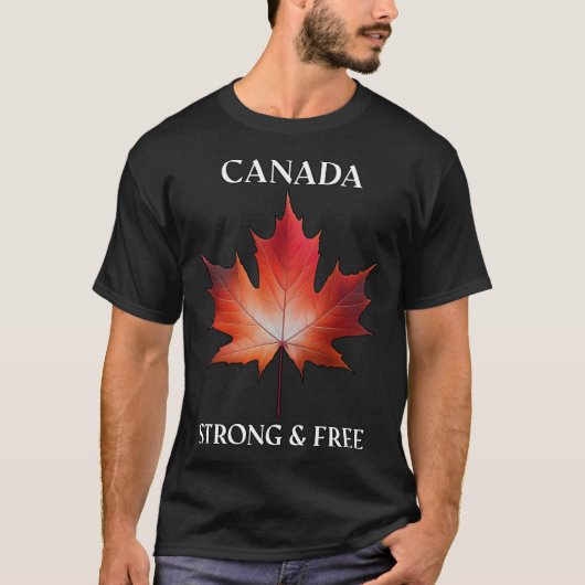 Kanada Strong Free Sticker T-Shirt (Vorderseite)