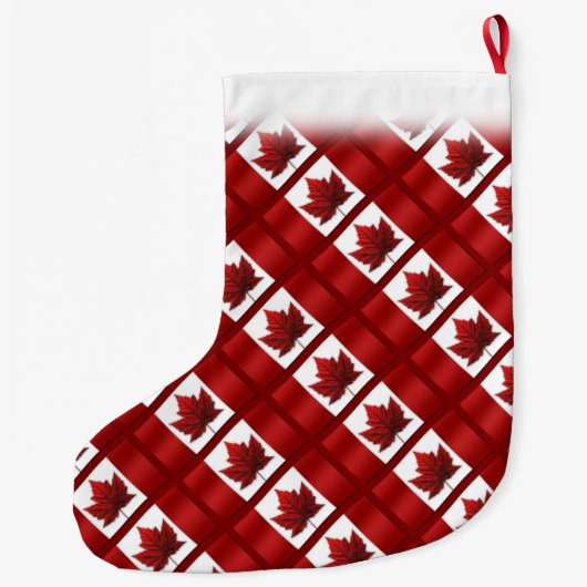 Kanada-Strumpf-Kanada-Flaggen-WeihnachtsStrumpf Großer Weihnachtsstrumpf (Rückseite)