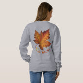 Kanada Sweatshirt Gold Maple Leaf Frauen Shirt (Schwarz voll)