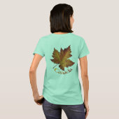 Kanada Sweatshirt Gold Maple Leaf Frauen Shirt (Schwarz voll)