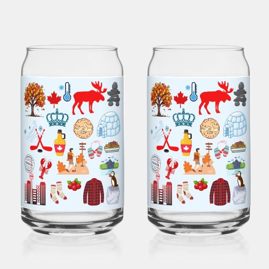 Kanada-Symbole Dosenglas (Vorderseite)