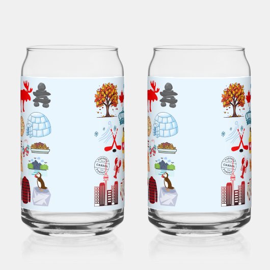 Kanada-Symbole Dosenglas (Rechts)