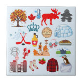 Kanada-Symbole Fliese (Vorderseite)