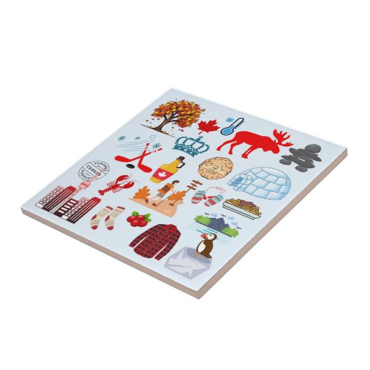 Kanada-Symbole Fliese (Seite)