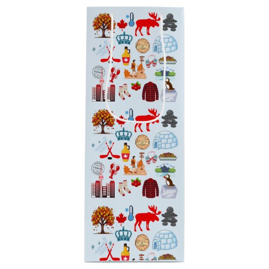 Kanada-Symbole Geschenktüte Für Weinflaschen (Vorderseite)
