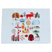 Kanada-Symbole Große Geschenktüte (Vorderseite)