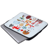 Kanada-Symbole Laptopschutzhülle (Vorne Knopf)