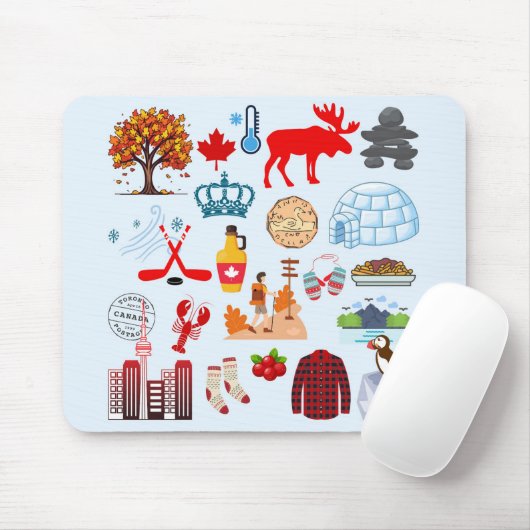 Kanada-Symbole Mousepad (Mit Mouse)