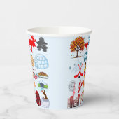 Kanada-Symbole Pappbecher (Links)