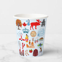 Kanada-Symbole Pappbecher