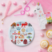 Kanada-Symbole Pappteller (Party)