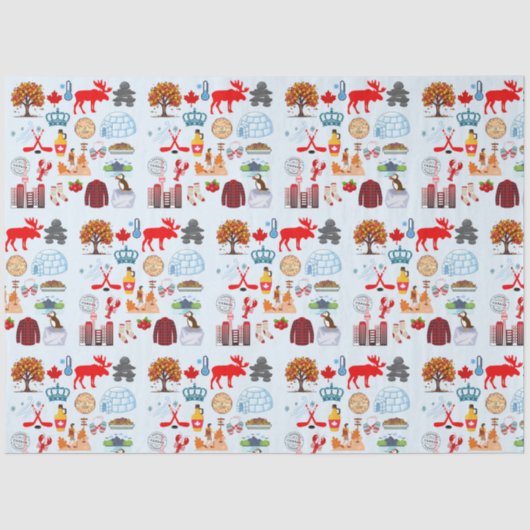 Kanada-Symbole Seidenpapier (Vorderseite)