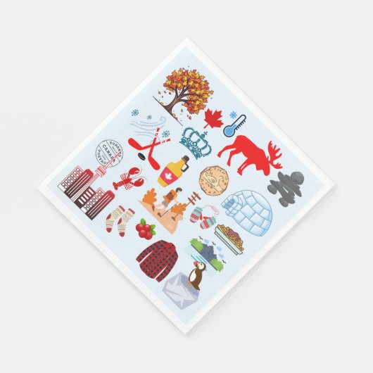 Kanada-Symbole Serviette (Ecke)