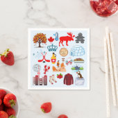 Kanada-Symbole Serviette (Beispiel)