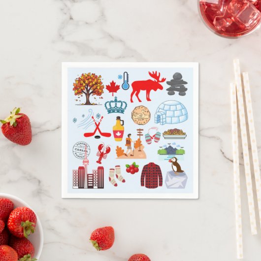 Kanada-Symbole Serviette (Beispiel)