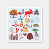 Kanada-Symbole Serviette (Vorderseite)