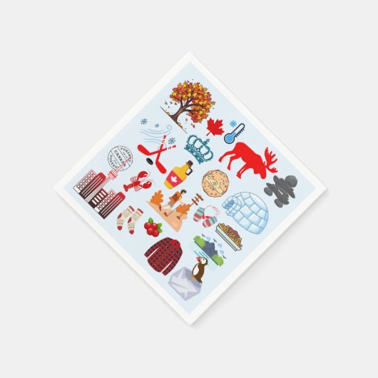 Kanada-Symbole Serviette (Ecke)