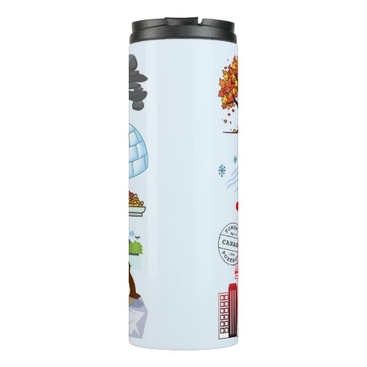 Kanada-Symbole Thermosbecher (Rückseite)