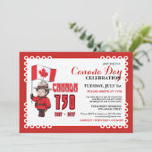 Kanada Tag 150 GRILLEN - Einladung (Stehend Vorderseite)