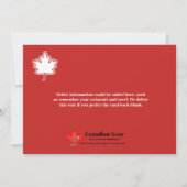 Kanada Tag 150 GRILLEN - Einladung (Rückseite)