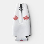 Kanada-Tag-Ahornblatt rot-weiße Flagge Flaschenkühler (Rückseite)