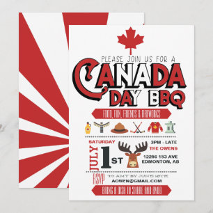 Kanada-Tag BBQ-Party-Einladung Einladung