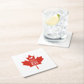 Kanada-Tag BEHALTEN RUHIGEN EH Rechteckiger Pappuntersetzer (Vor Ort)